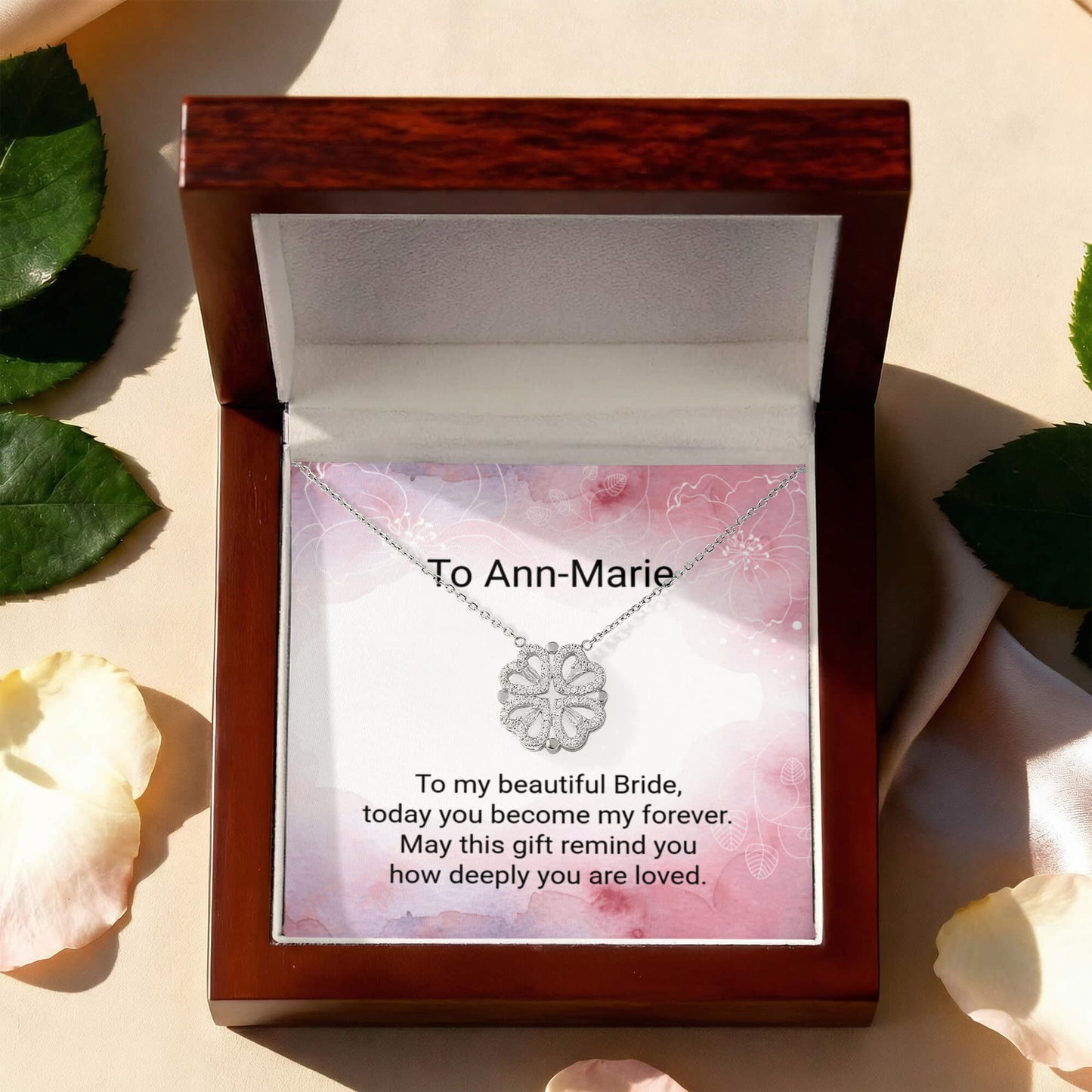 Bride Magnetic Hearts Necklace – Romantic Wedding Gift Jewellery for Brides