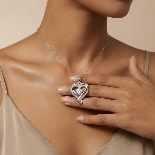Bride Love you always Hearts Necklace – Romantic Wedding Gift Jewellery for Brides