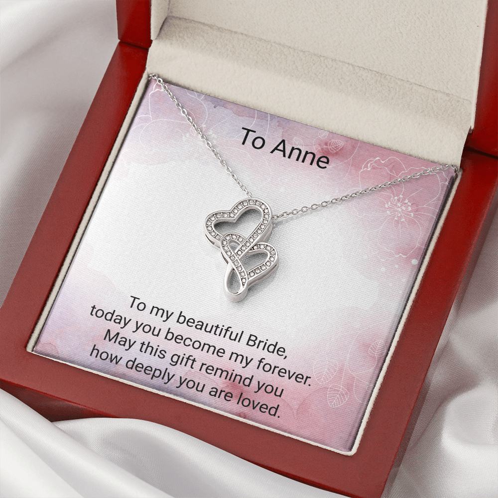 Bride Gift – Heart-to-Heart Pendant Necklace | Elegant Wedding Day Necklace