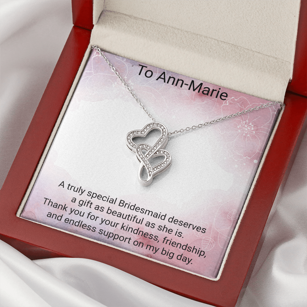 Bridesmaid Gift – Heart-to-Heart Pendant Necklace | Meaningful Wedding Thank You Gift
