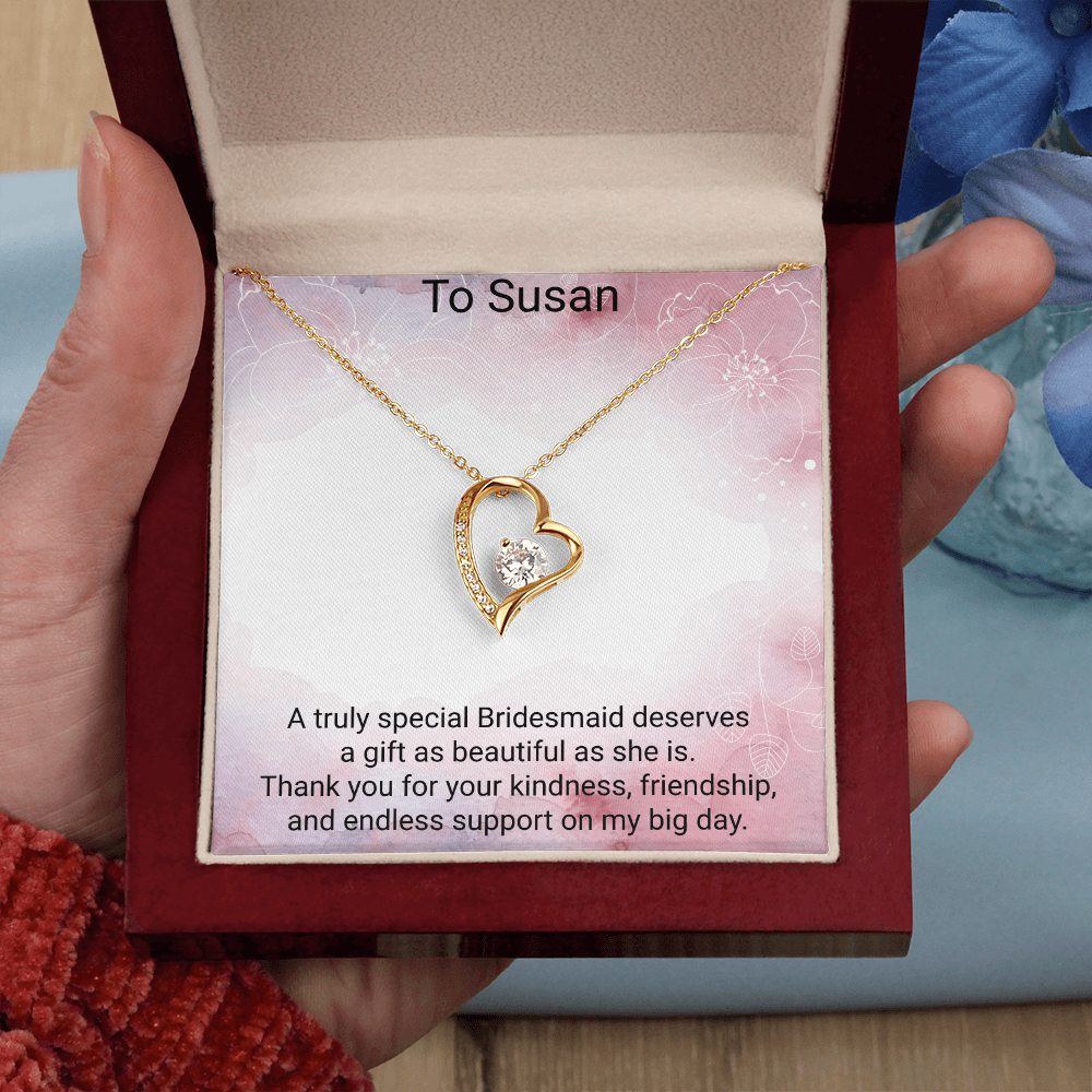 Bridesmaid Gift Forever Love Necklace – Beautiful Thank You Jewellery for Bridesmaids