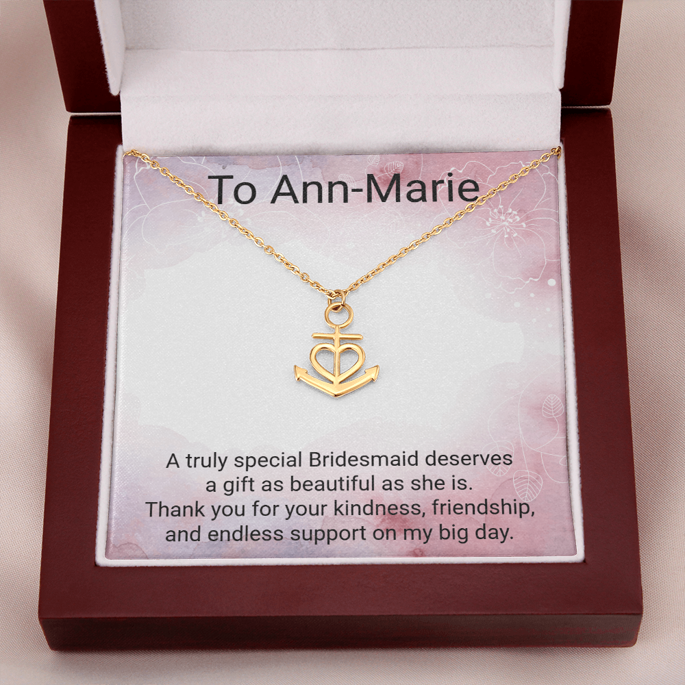 Anchor Pendant Necklace for the Bridemaids – Meaningful Wedding Gift for Her