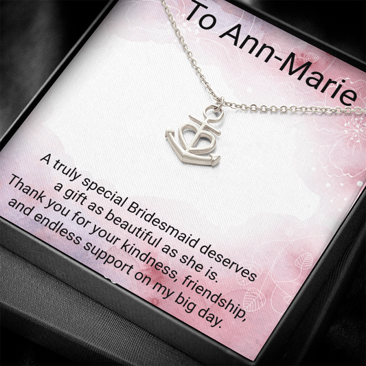 Anchor Pendant Necklace for the Bridemaids – Meaningful Wedding Gift for Her