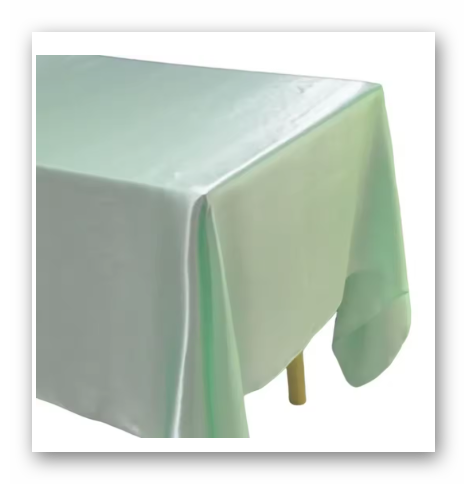Elegant 180 cm Satin Retangular Tablecloth – Ideal for Weddings & Events