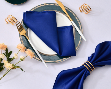 Premium Satin Dinner Napkins – Elegant Table Setting Décor 45X45CM