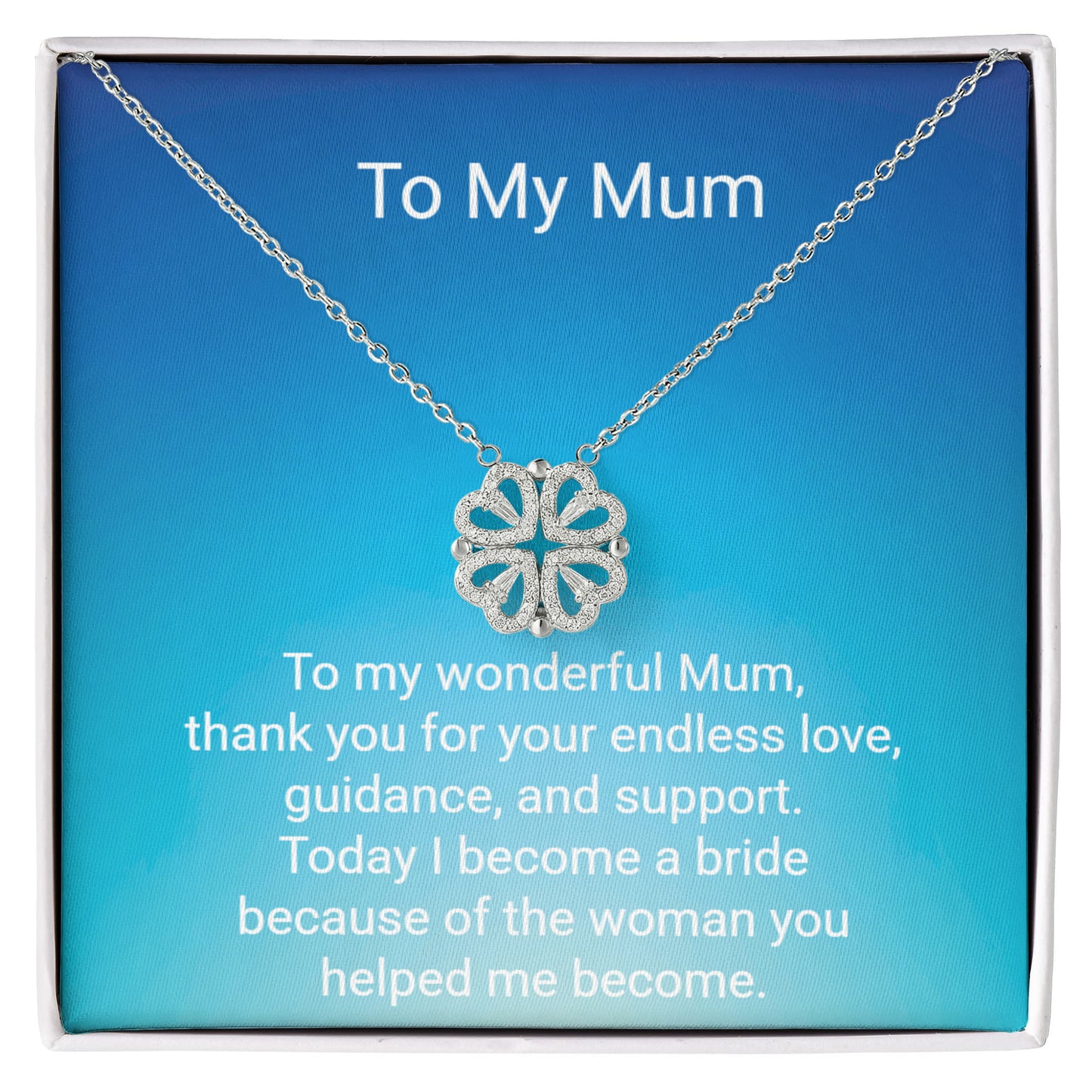 Bride's Mother Magnetic Hearts Necklace – Meaningful Wedding Gift Jewellery for Mum