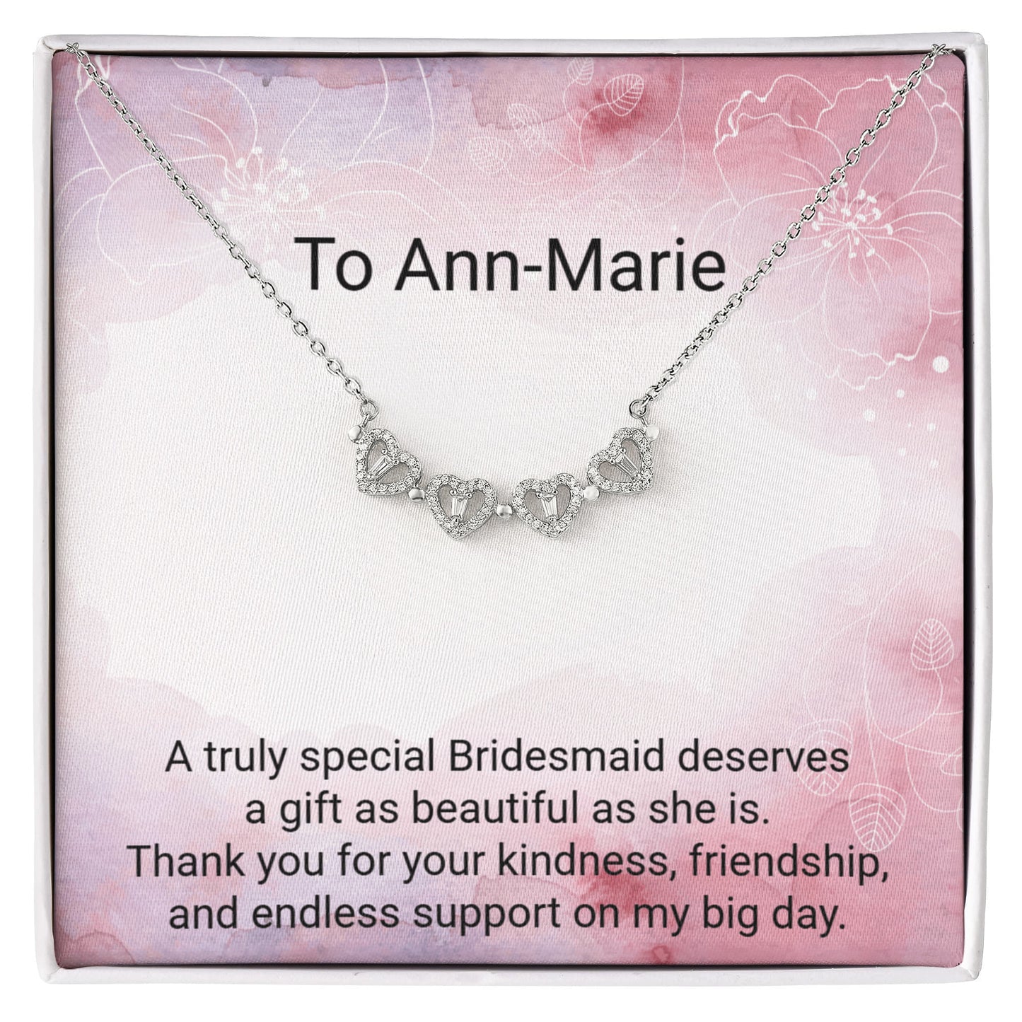 Bridesmaid Magnetic Hearts Necklace – Meaningful Wedding Gift for Bridesmaids