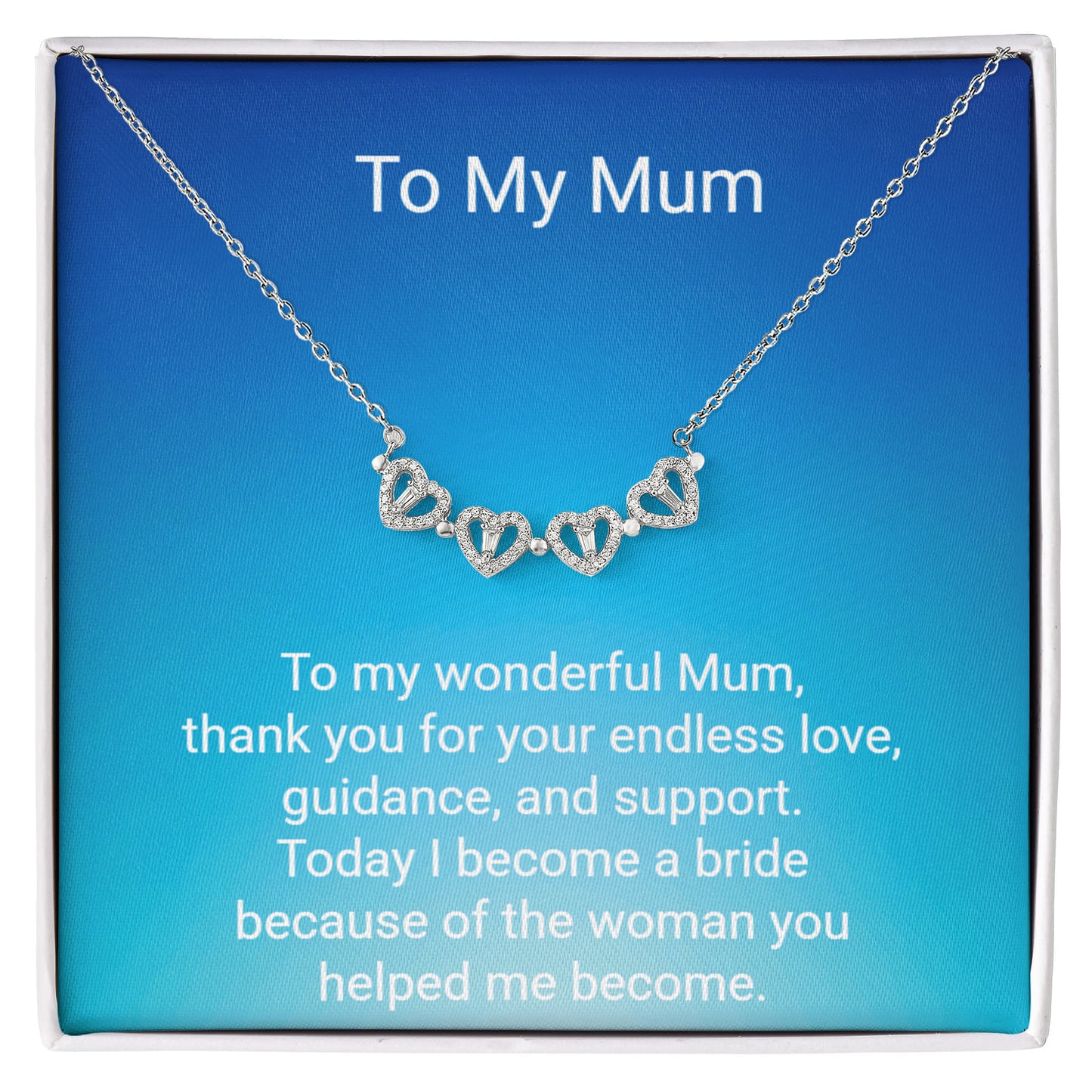 Bride's Mother Magnetic Hearts Necklace – Meaningful Wedding Gift Jewellery for Mum
