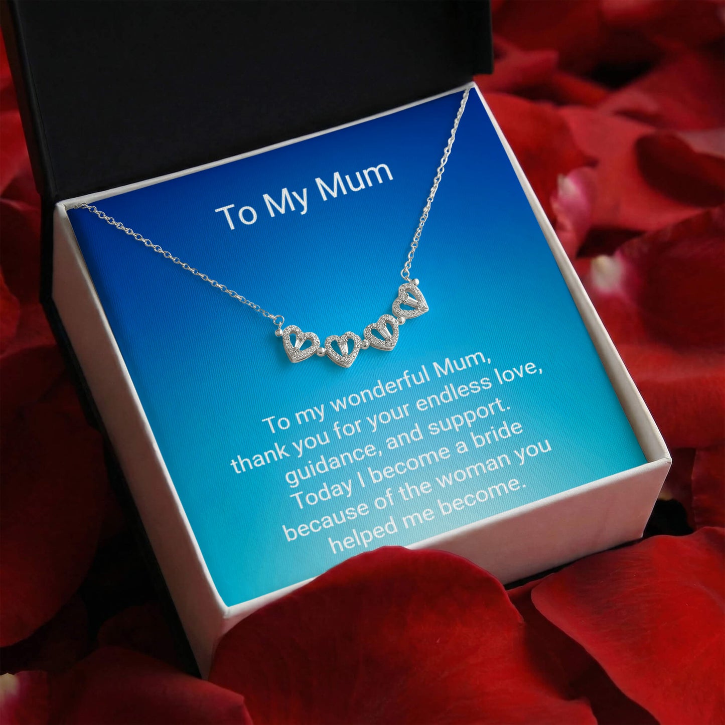 Bride's Mother Magnetic Hearts Necklace – Meaningful Wedding Gift Jewellery for Mum