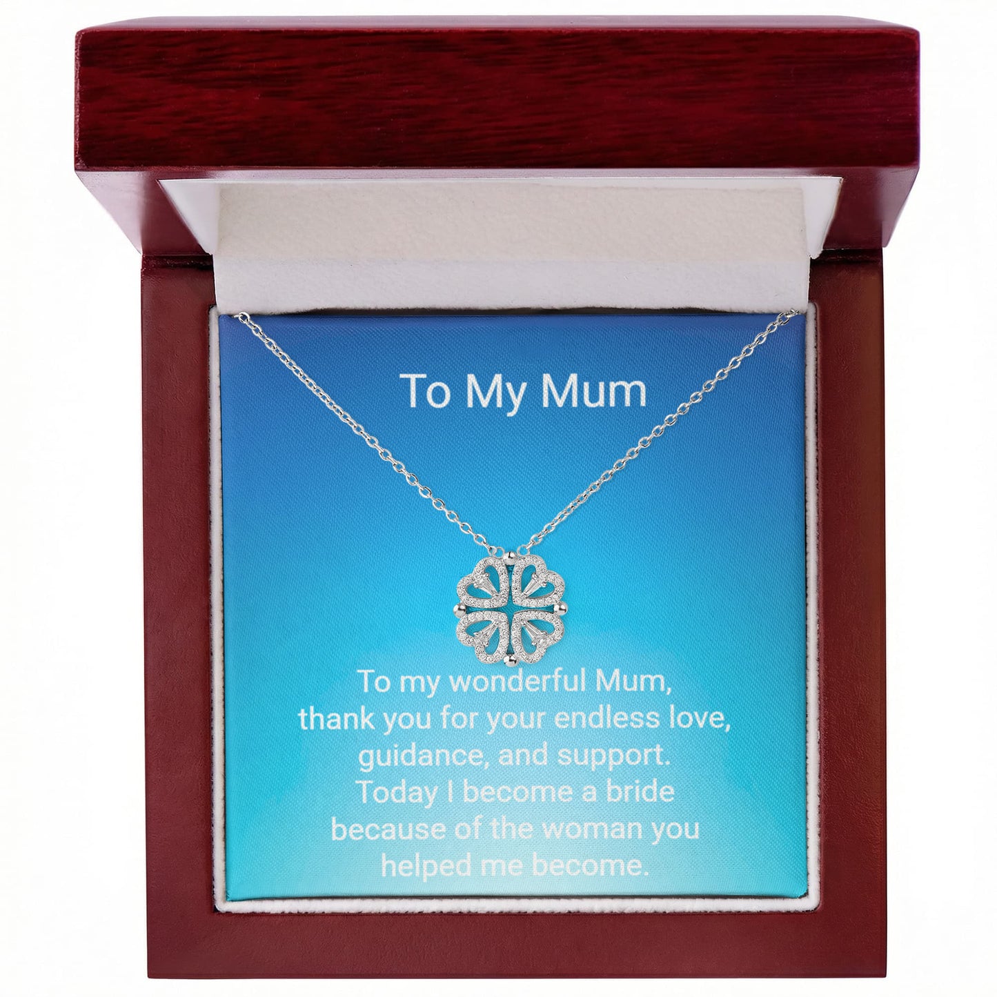 Bride's Mother Magnetic Hearts Necklace – Meaningful Wedding Gift Jewellery for Mum