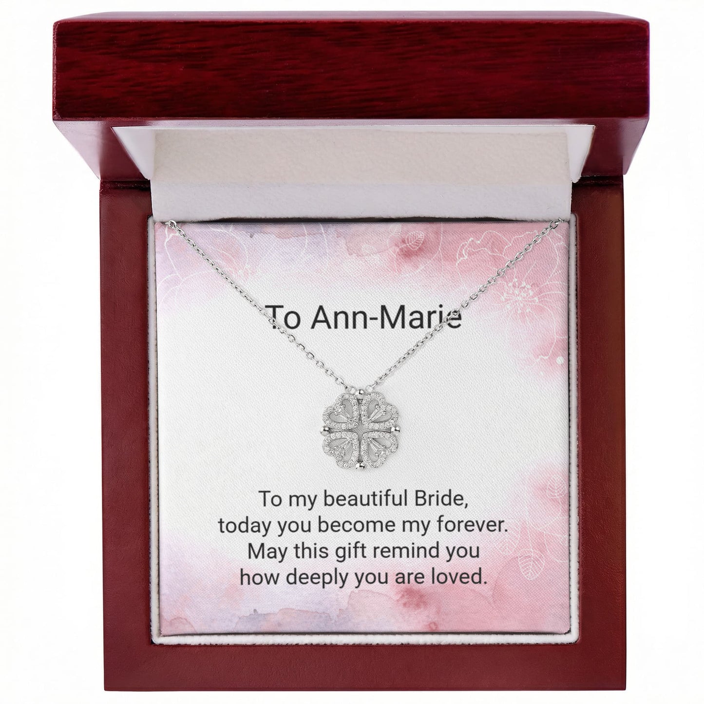 Bride Magnetic Hearts Necklace – Romantic Wedding Gift Jewellery for Brides