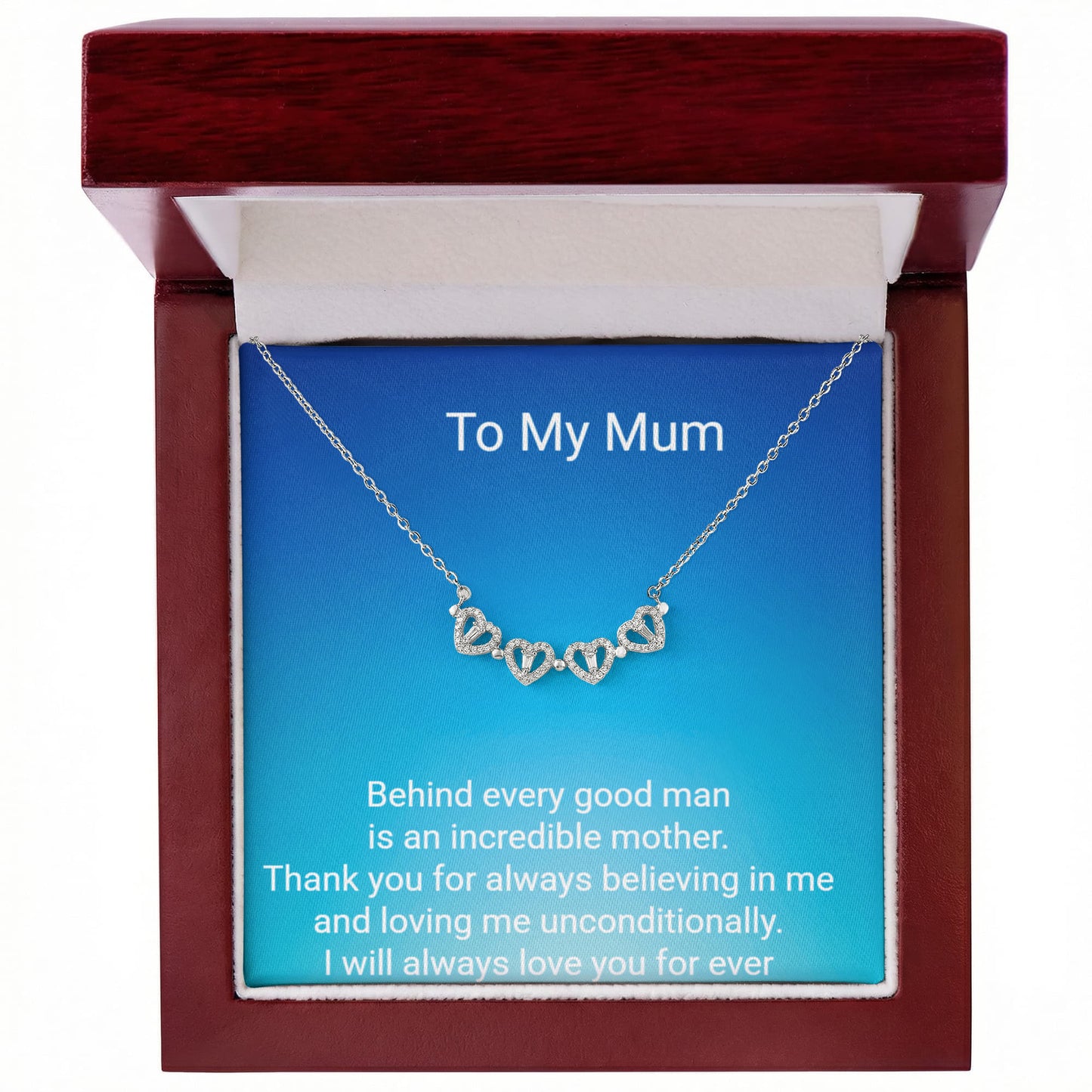 Groom's Mother Magnetic Hearts Necklace – Meaningful Wedding Gift Jewellery for Mum