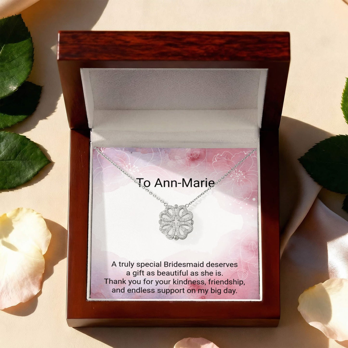 Bridesmaid Magnetic Hearts Necklace – Meaningful Wedding Gift for Bridesmaids