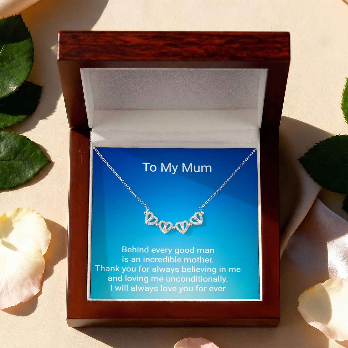 Groom's Mother Magnetic Hearts Necklace – Meaningful Wedding Gift Jewellery for Mum