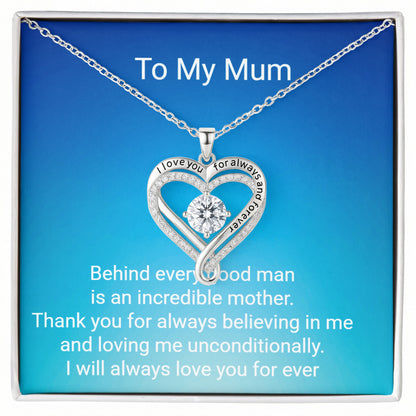 Groom's Mother Love you Always Hearts Necklace – Meaningful Wedding Gift Jewellery for Mum