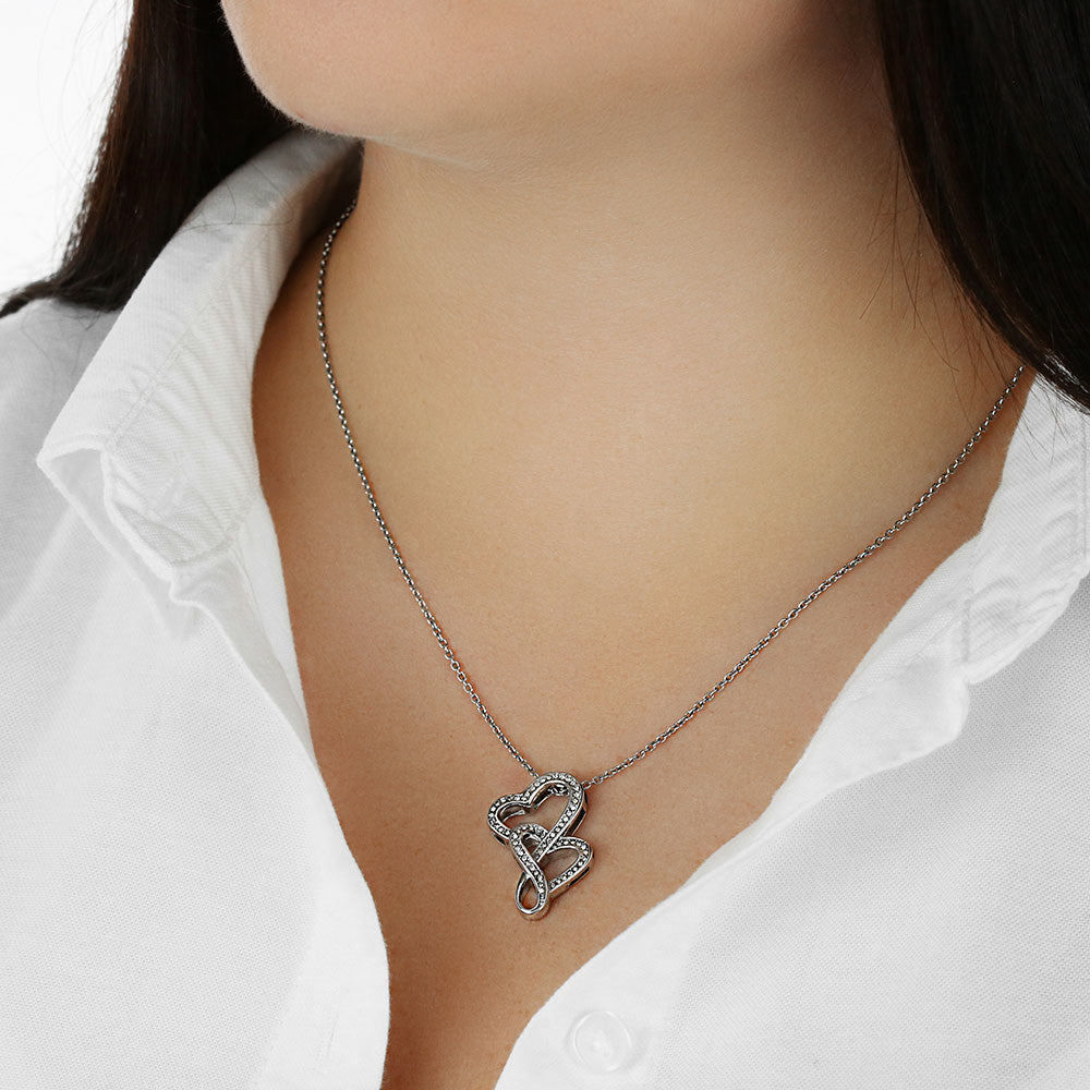 Bride Gift – Heart-to-Heart Pendant Necklace | Elegant Wedding Day Necklace