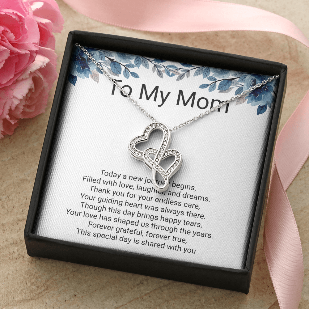 Mother of the Bride Gift – Heart-to-Heart Pendant Necklace | Wedding Thank You Gift