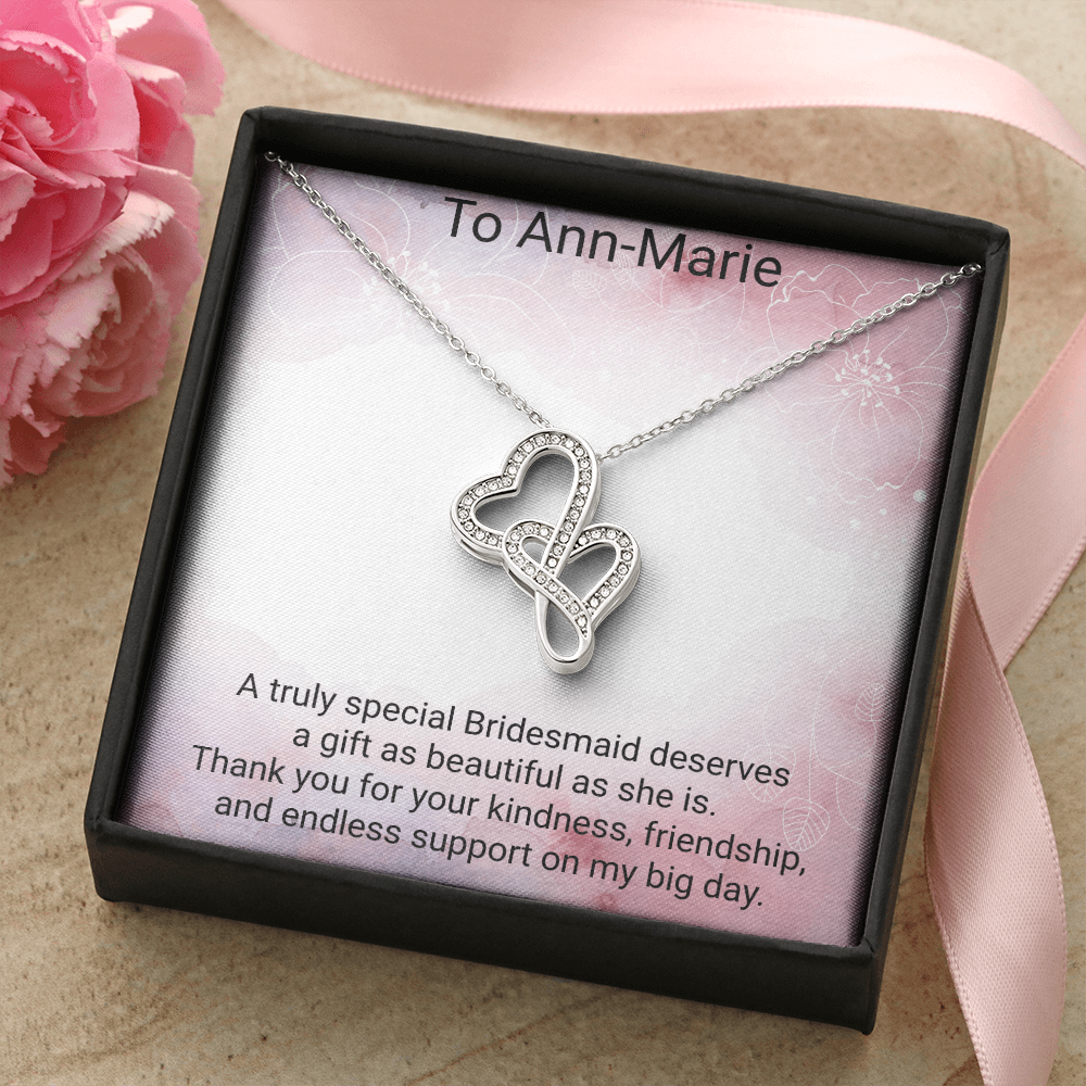 Bridesmaid Gift – Heart-to-Heart Pendant Necklace | Meaningful Wedding Thank You Gift