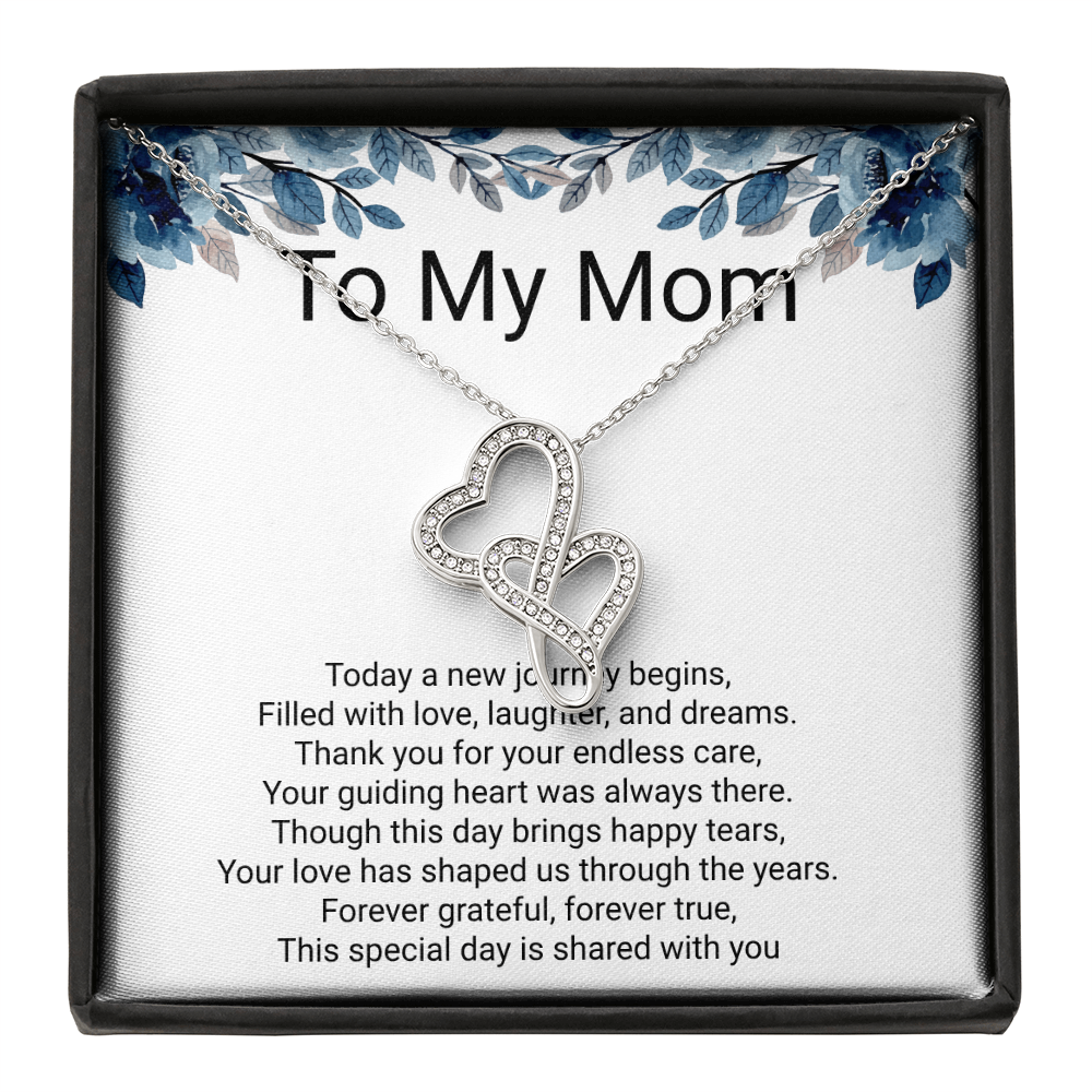 Mother of the Bride Gift – Heart-to-Heart Pendant Necklace | Wedding Thank You Gift