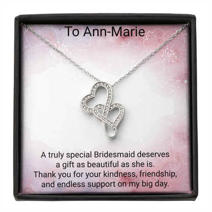 Bridesmaid Gift – Heart-to-Heart Pendant Necklace | Meaningful Wedding Thank You Gift