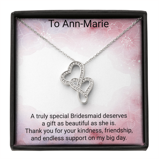 Bridesmaid Gift – Heart-to-Heart Pendant Necklace | Meaningful Wedding Thank You Gift