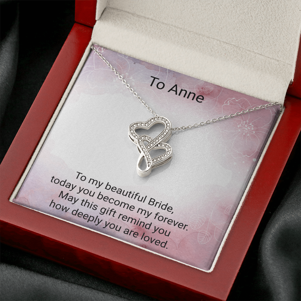 Bride Gift – Heart-to-Heart Pendant Necklace | Elegant Wedding Day Necklace