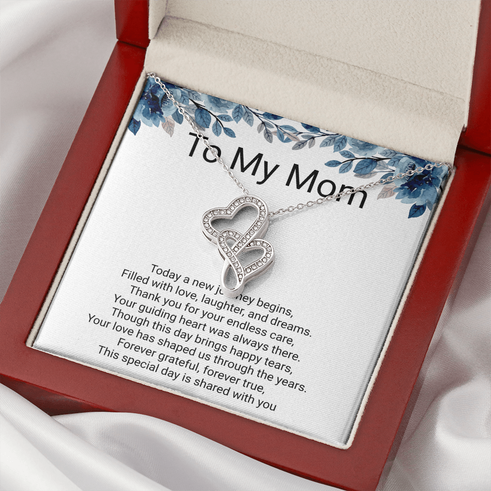 Mother of the Bride Gift – Heart-to-Heart Pendant Necklace | Wedding Thank You Gift