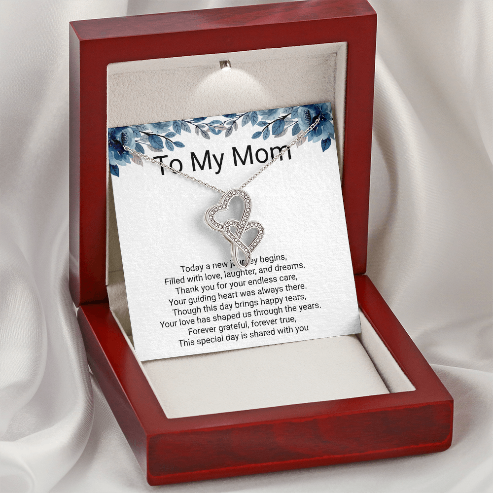 Mother of the Bride Gift – Heart-to-Heart Pendant Necklace | Wedding Thank You Gift