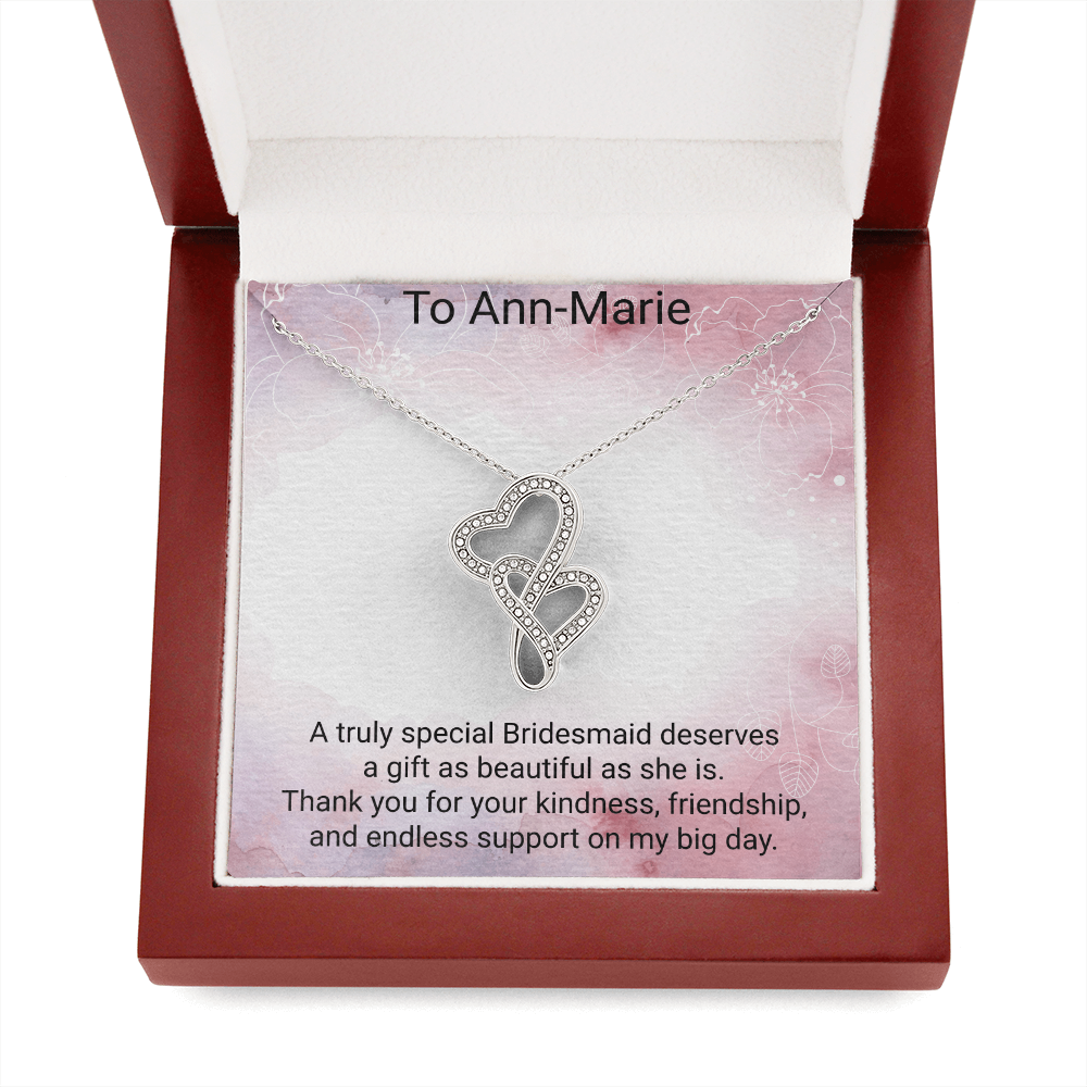 Bridesmaid Gift – Heart-to-Heart Pendant Necklace | Meaningful Wedding Thank You Gift