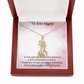 Giraffe Sparkling Cubic Zirconia Necklace | Thank You Bridesmaid Jewellery