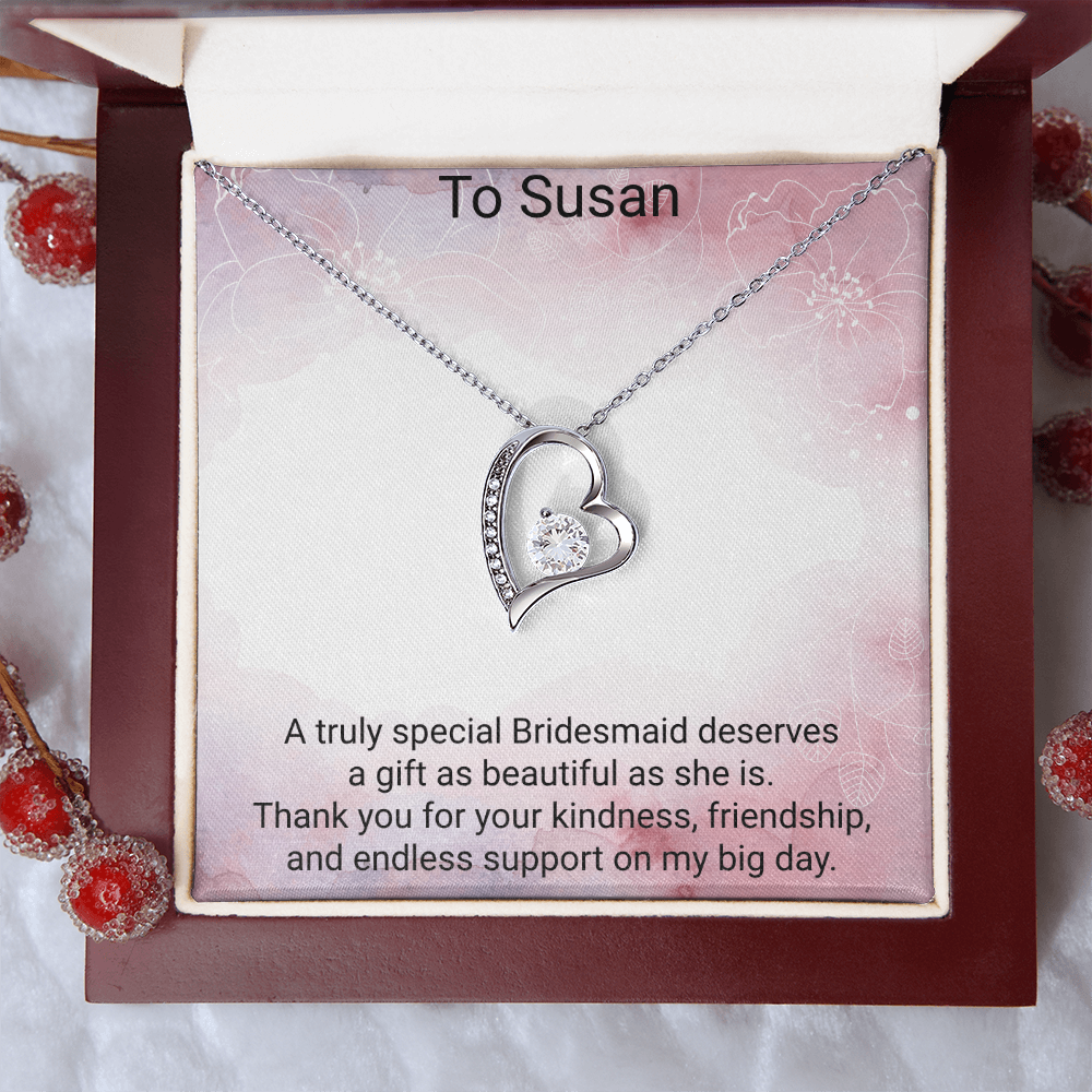 Bridesmaid Gift Forever Love Necklace – Beautiful Thank You Jewellery for Bridesmaids