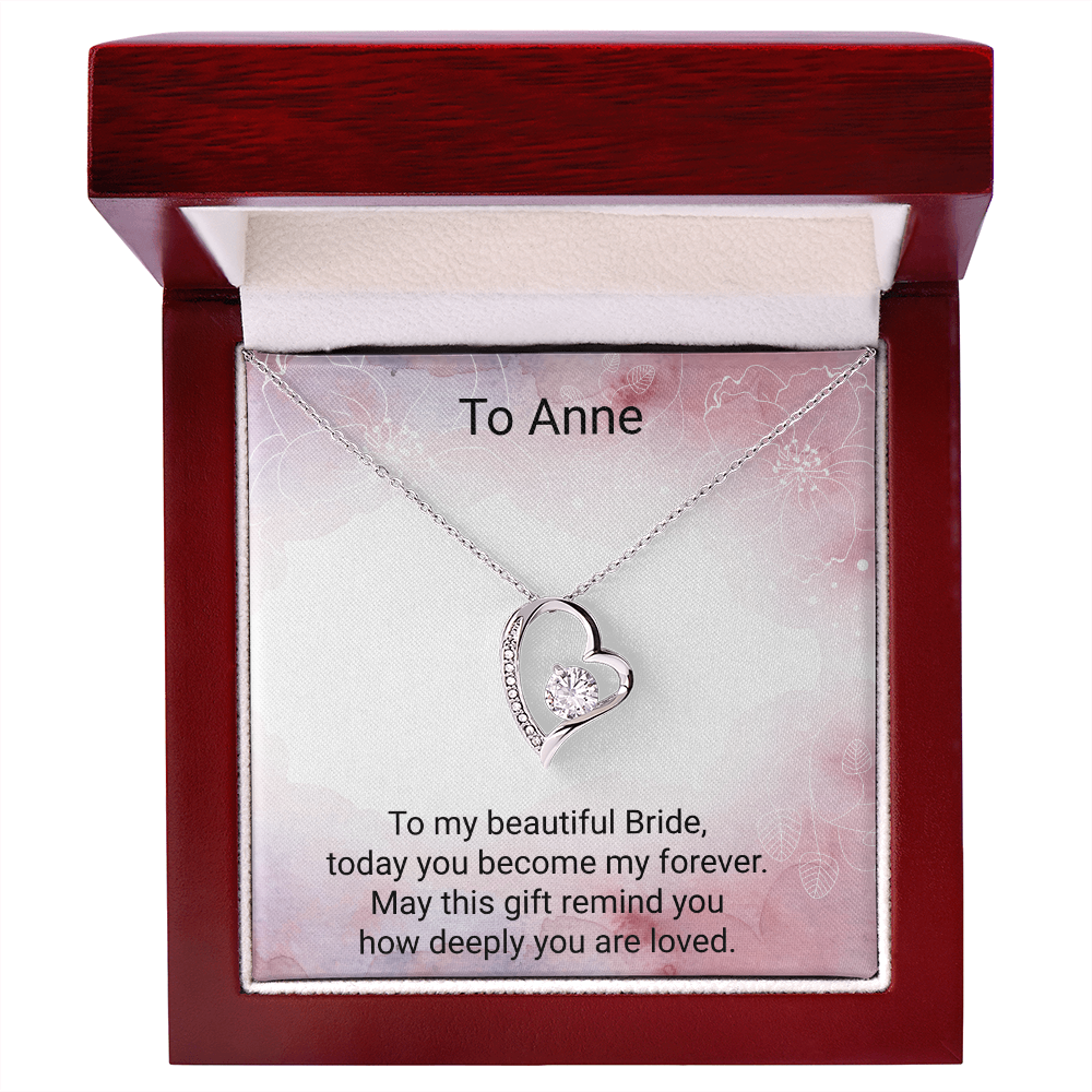 Bride Gift Forever Love Necklace – Elegant Wedding Day Jewellery Gift for the Bride