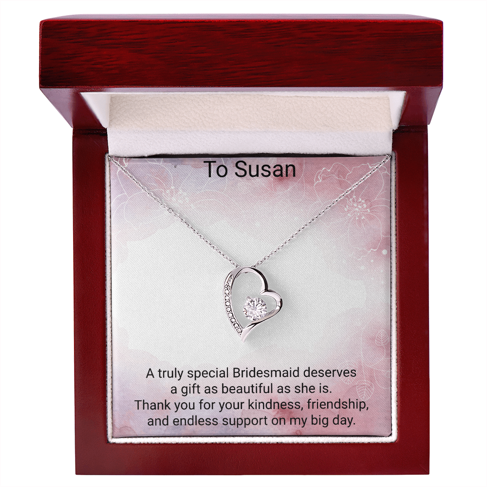 Bridesmaid Gift Forever Love Necklace – Beautiful Thank You Jewellery for Bridesmaids