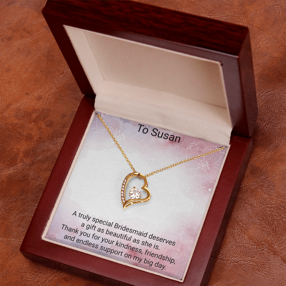 Bridesmaid Gift Forever Love Necklace – Beautiful Thank You Jewellery for Bridesmaids