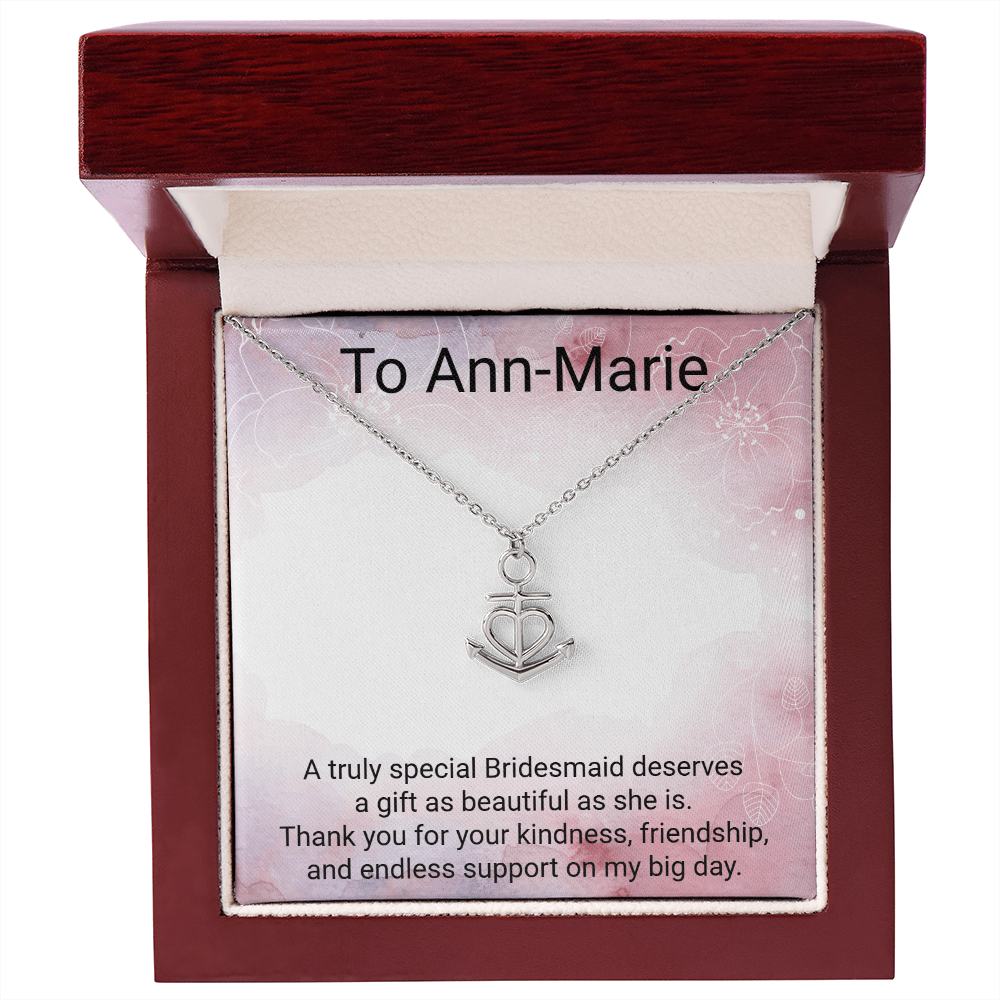 Anchor Pendant Necklace for the Bridemaids – Meaningful Wedding Gift for Her
