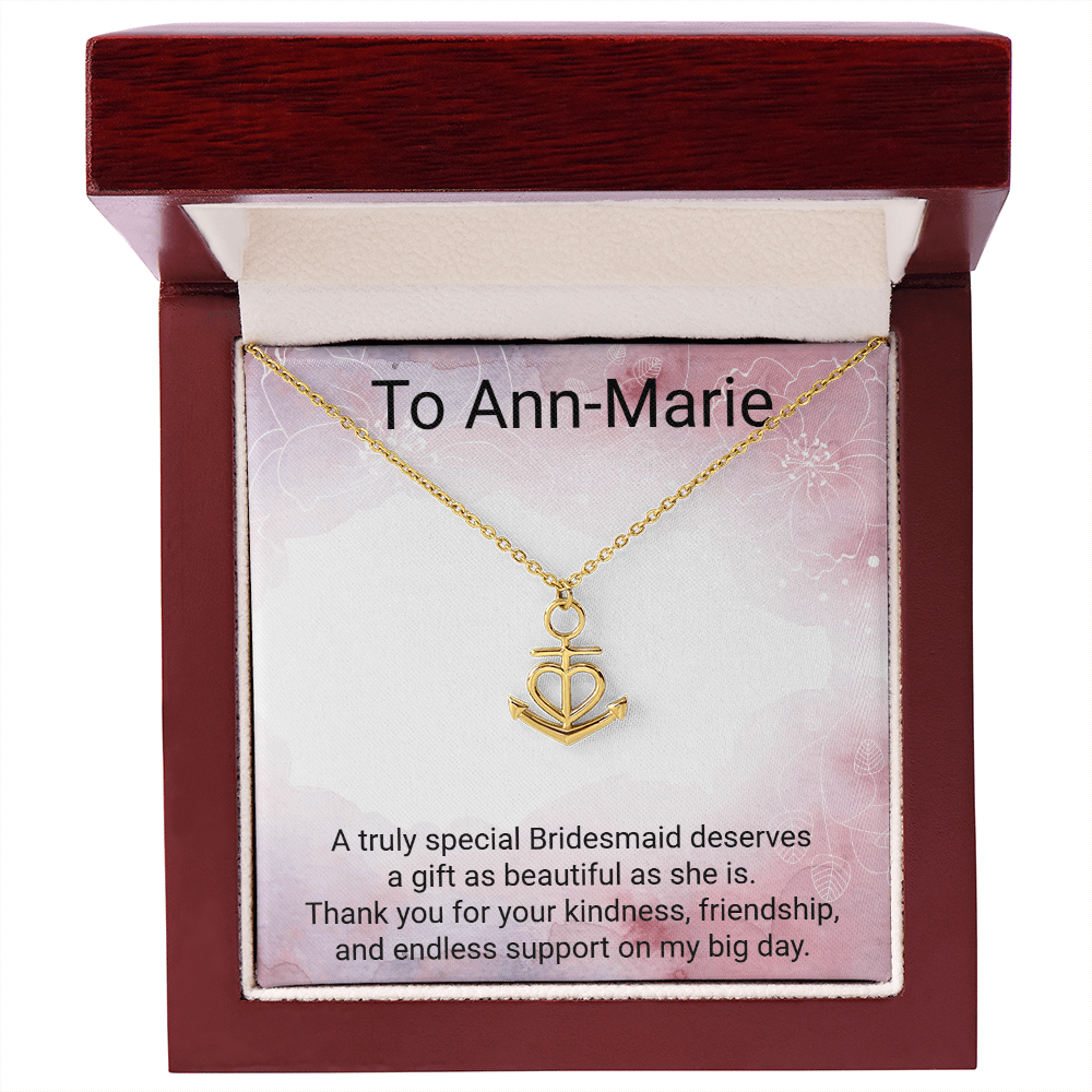 Anchor Pendant Necklace for the Bridemaids – Meaningful Wedding Gift for Her