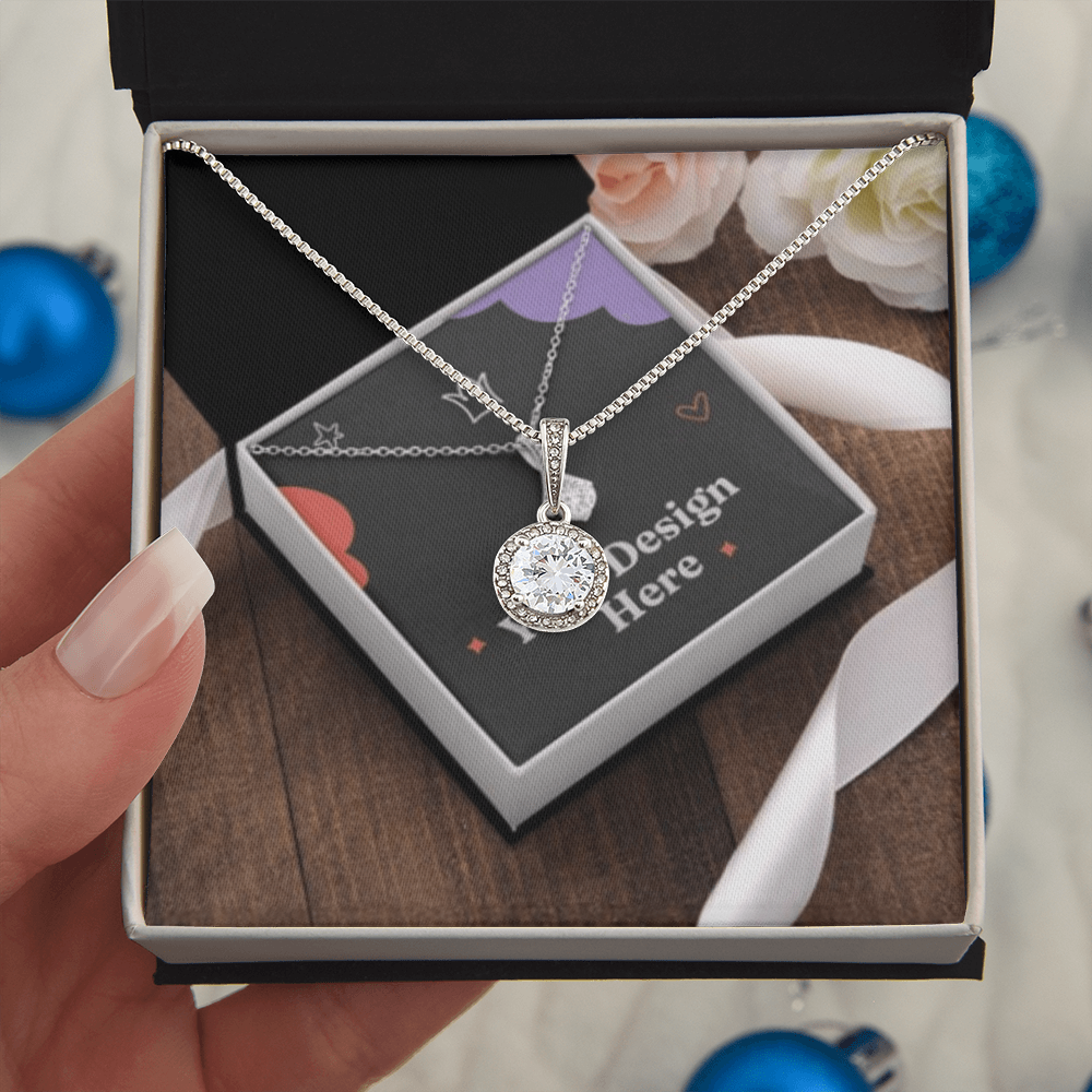 Cubic Zirconia Hope Necklace – Elegant Sparkling Pendant A Symbol of Faith & Strength