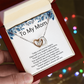 Bride to Mother Interlocking Hearts Necklace – Meaningful Wedding Day Gift from Daughter