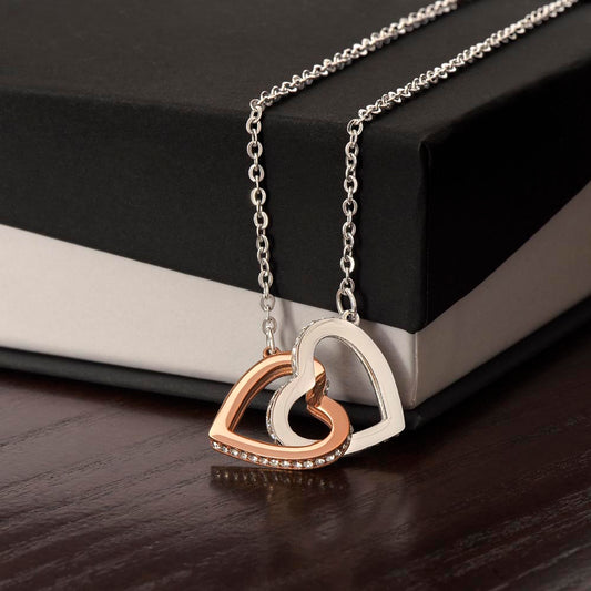Bride to Mother Interlocking Hearts Necklace – Meaningful Wedding Day Gift from Daughter
