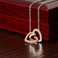Bride to Mother Interlocking Hearts Necklace – Meaningful Wedding Day Gift from Daughter