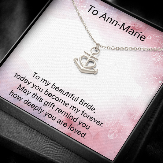 Anchor Pendant Necklace for the Bride – Meaningful Wedding Gift for Her