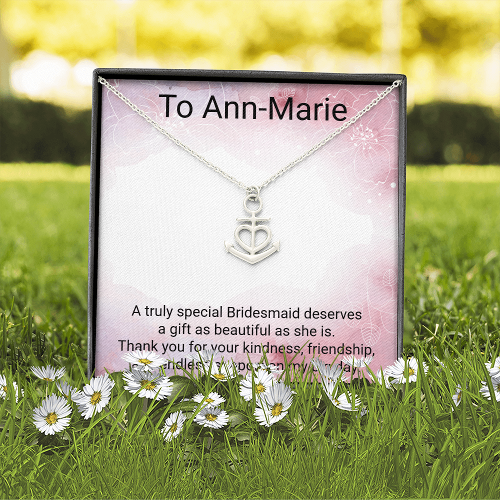 Anchor Pendant Necklace for the Bridemaids – Meaningful Wedding Gift for Her