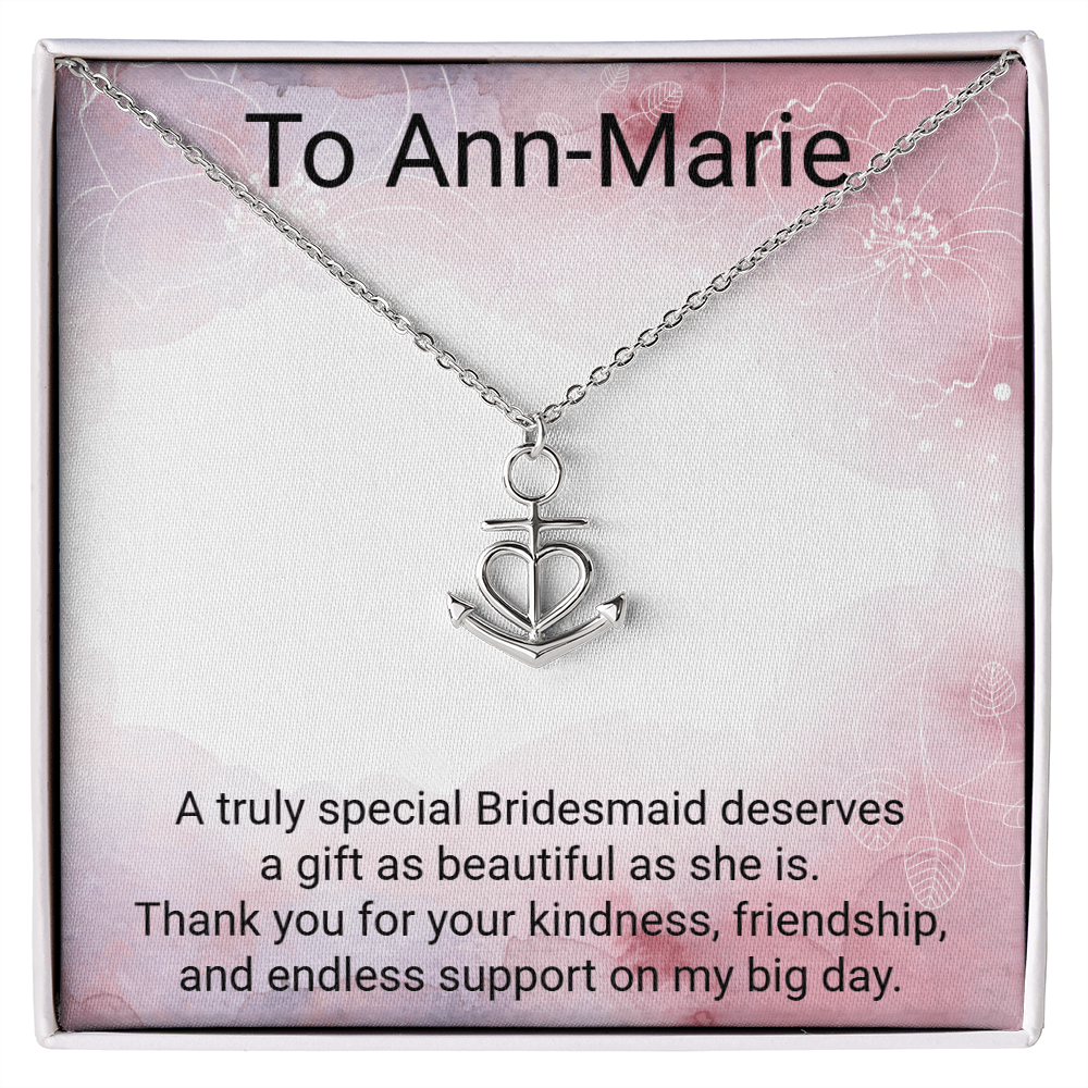 Anchor Pendant Necklace for the Bridemaids – Meaningful Wedding Gift for Her