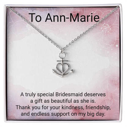 Anchor Pendant Necklace for the Bridemaids – Meaningful Wedding Gift for Her