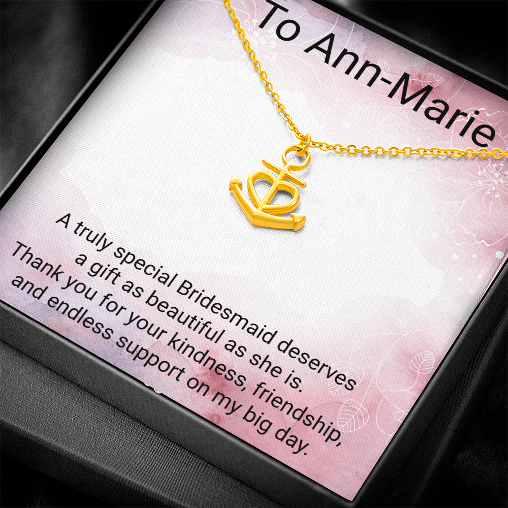 Anchor Pendant Necklace for the Bridemaids – Meaningful Wedding Gift for Her