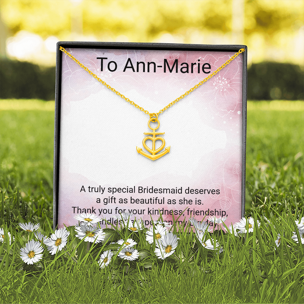 Anchor Pendant Necklace for the Bridemaids – Meaningful Wedding Gift for Her