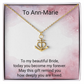 Anchor Pendant Necklace for the Bride – Meaningful Wedding Gift for Her