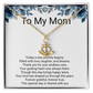 Grooms Mother Anchor Pendant Necklace – Thoughtful Wedding Gift for Mum