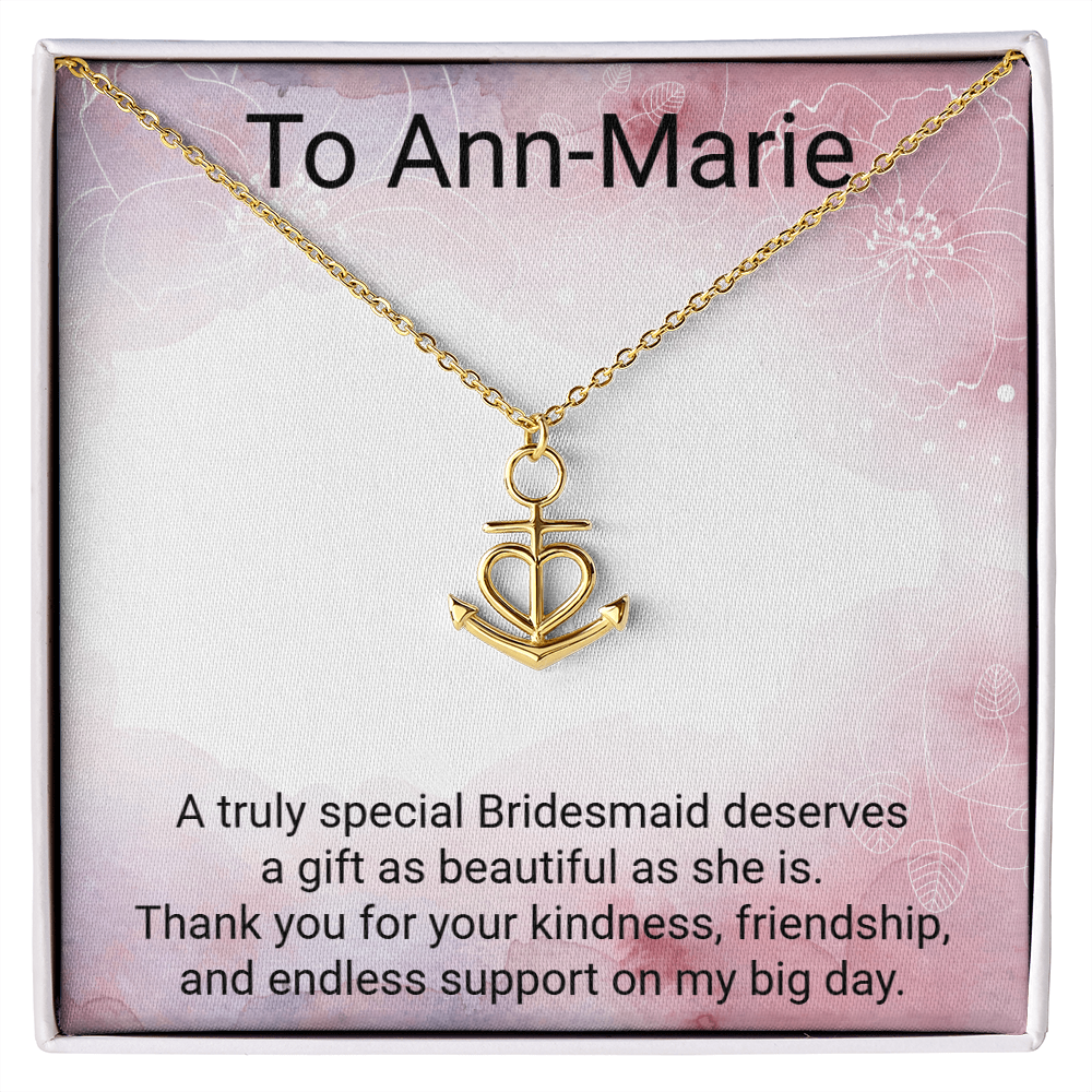 Anchor Pendant Necklace for the Bridemaids – Meaningful Wedding Gift for Her