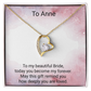 Bride Gift Forever Love Necklace – Elegant Wedding Day Jewellery Gift for the Bride